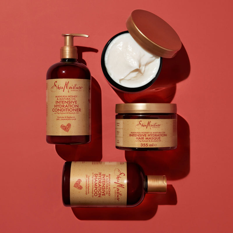 Shea Moisture Manuka Honey & Mafura Oil Geschenkset - Intensive Hydration Shampoo Conditioner & Masker
